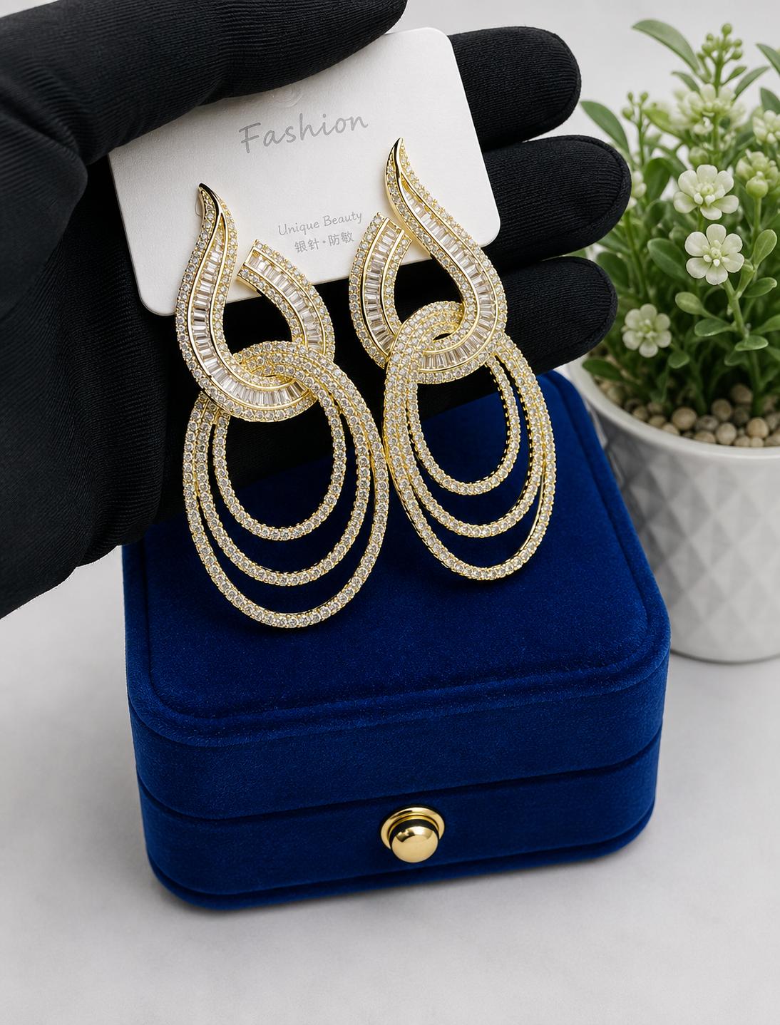 Evelyn Zirconia Drop Earrings