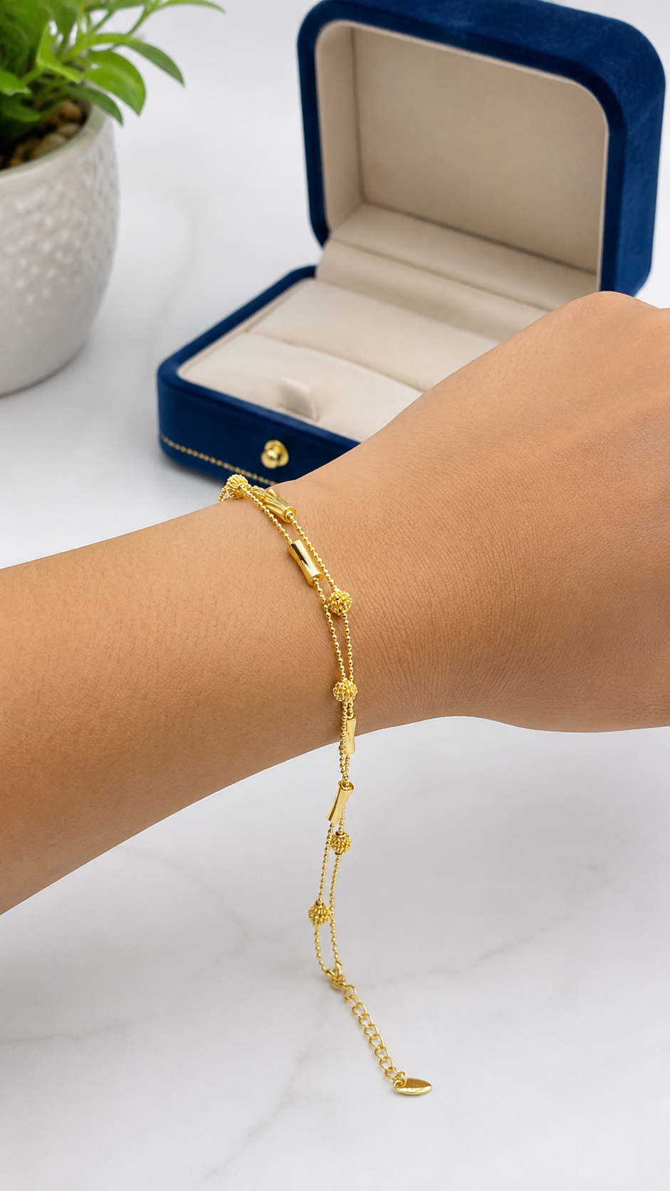 Elise Gold Hand Chain Bracelet