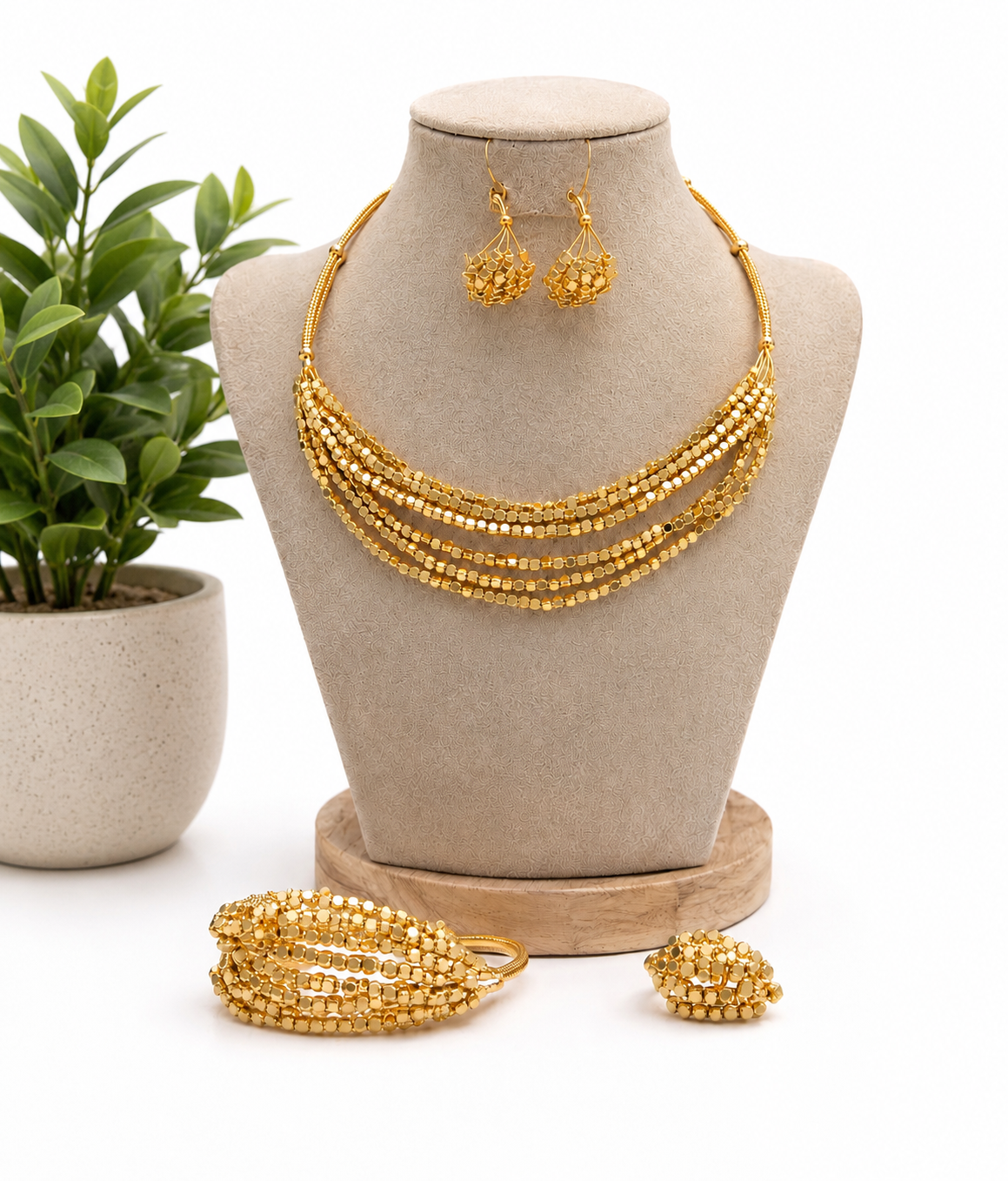 Serena Gold 4-Piece Jewellery Set