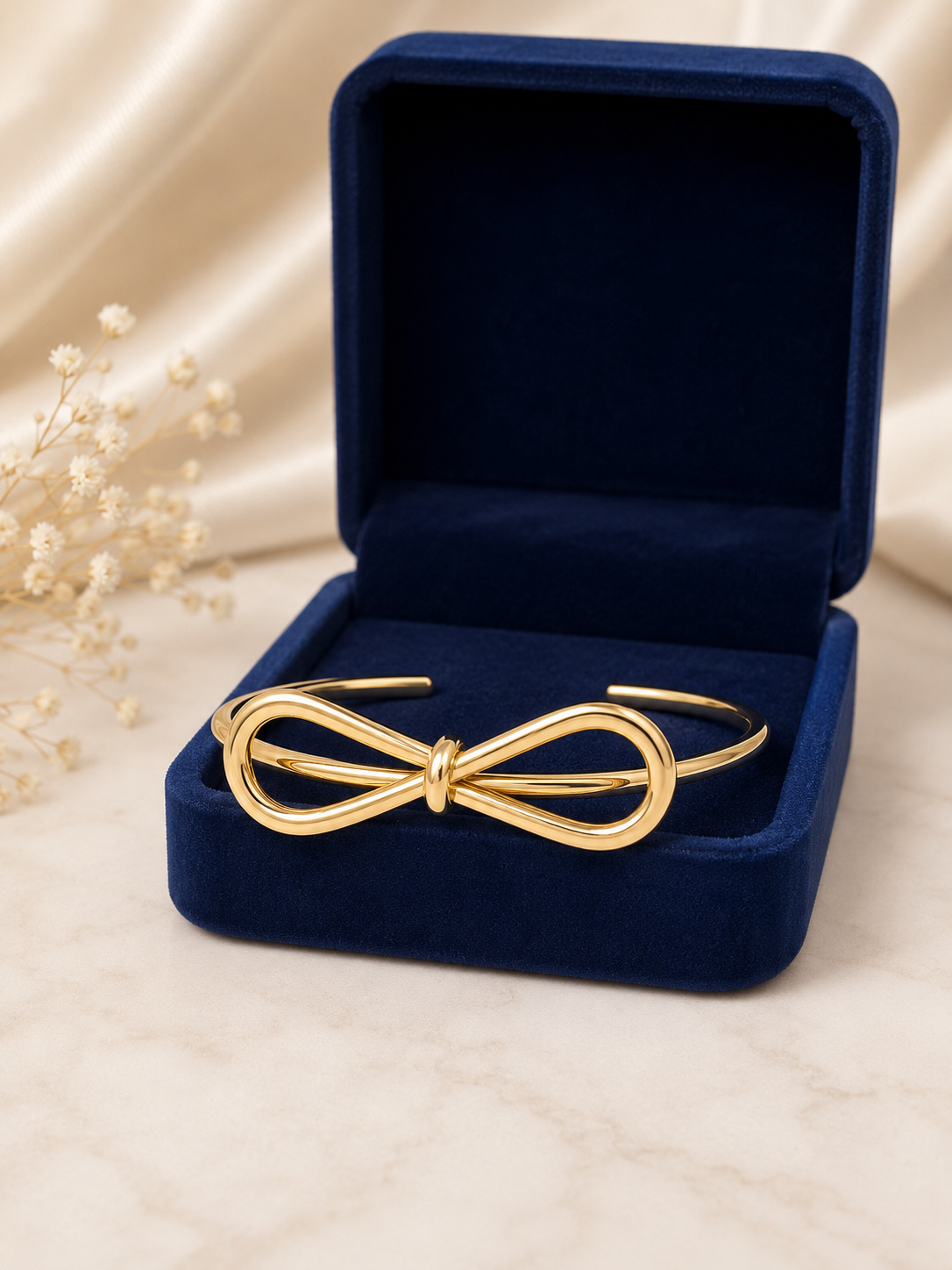 Gold Bow Cuff Bracelet