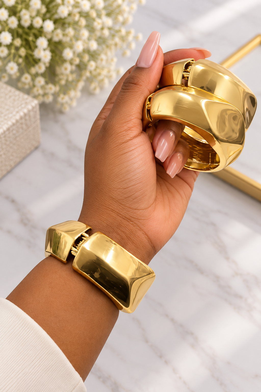Chunky Gold Statement Bracelet